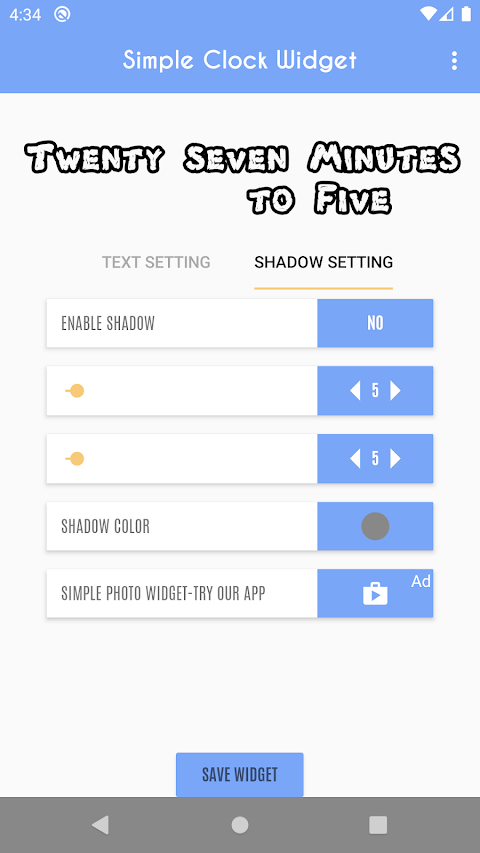 Clock Widget  – Word Clock screenshot