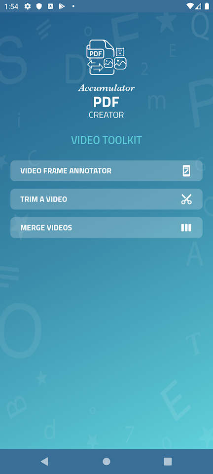Accumulator PDF creator screenshot