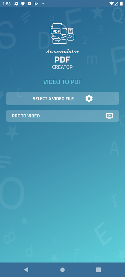 Accumulator PDF creator screenshot