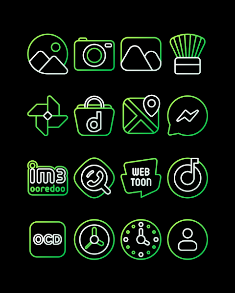 ForestLine Green – Icon Pack screenshot