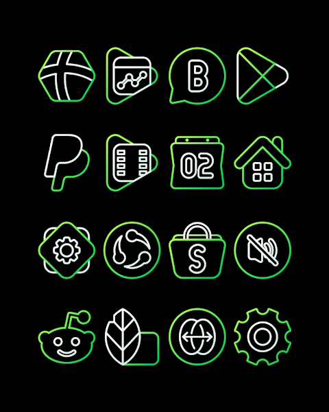 ForestLine Green – Icon Pack screenshot