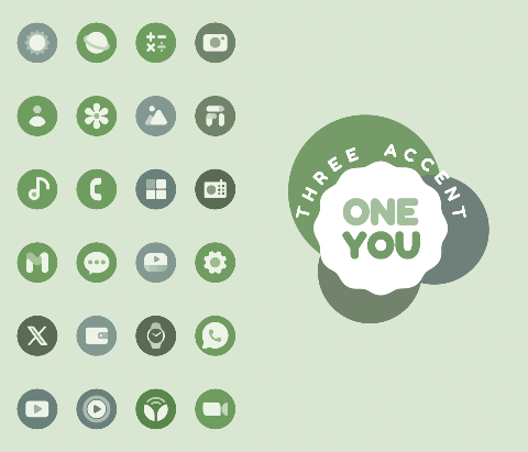 OneYou Three Accent Icons screenshot