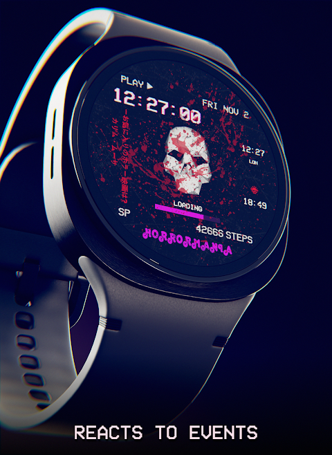 Rotating Skull Watch Face screenshot