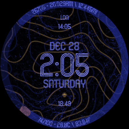 Animated Curves Watch Face screenshot