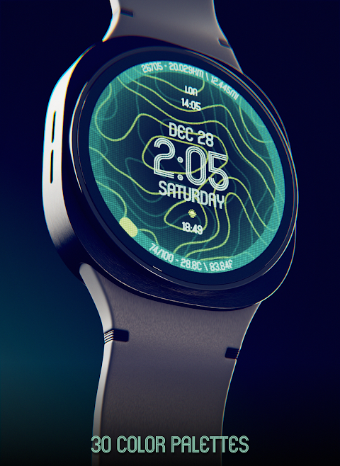 Animated Curves Watch Face screenshot