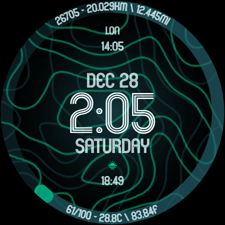 Animated Curves Watch Face screenshot