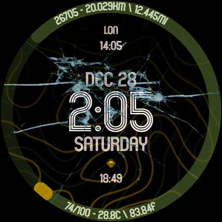 Animated Curves Watch Face screenshot