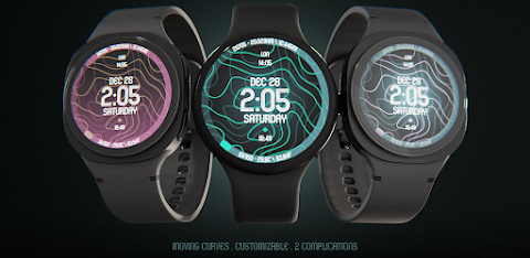 Animated Curves Watch Face screenshot