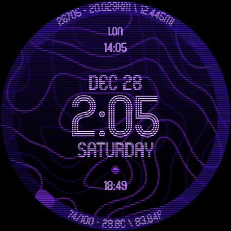 Animated Curves Watch Face screenshot
