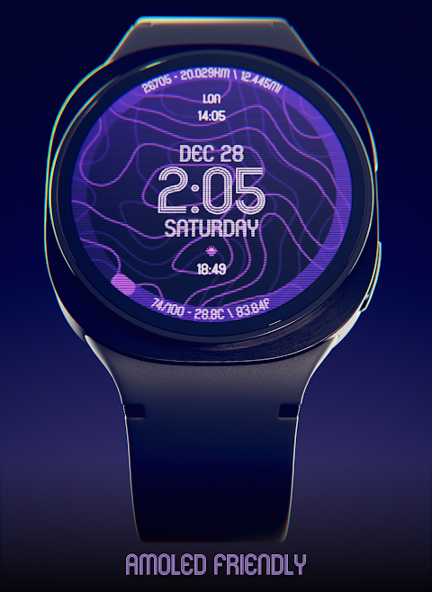 Animated Curves Watch Face screenshot