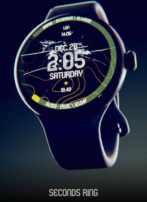 Animated Curves Watch Face screenshot