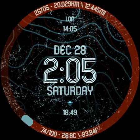 Animated Curves Watch Face screenshot