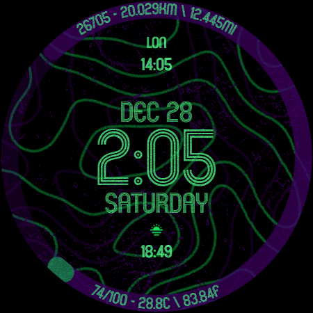 Animated Curves Watch Face screenshot