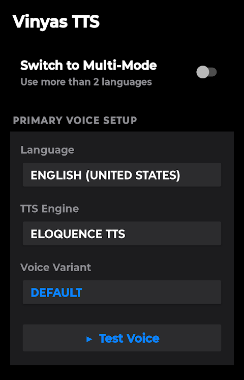 Vinyas TTS screenshot