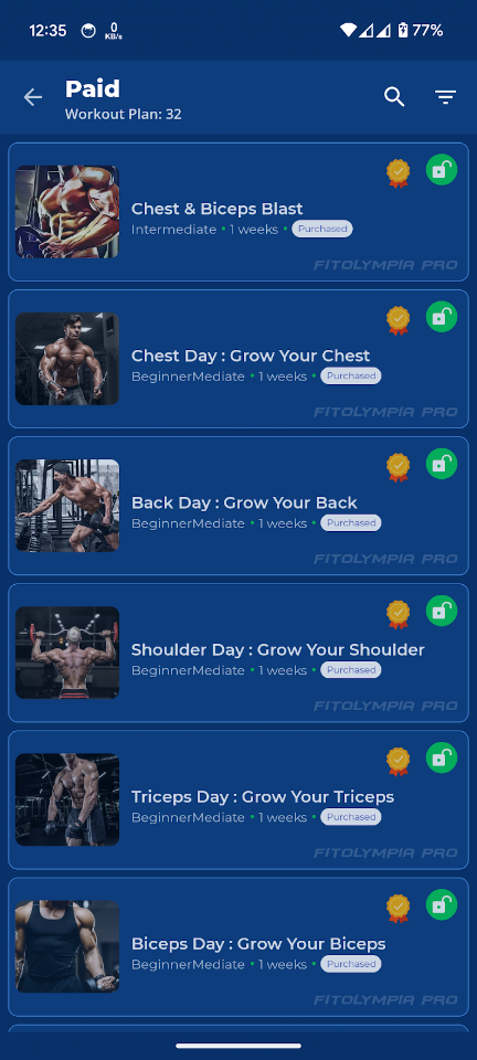 FitOlympia Pro – Gym Workouts screenshot