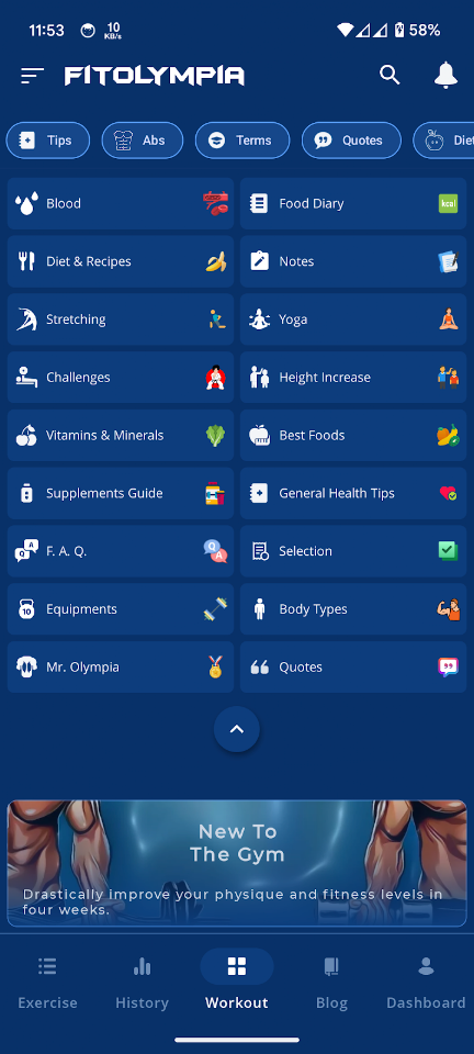 FitOlympia Pro – Gym Workouts screenshot
