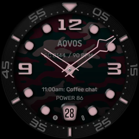 AQVOS: Modern Diver Watch Face screenshot