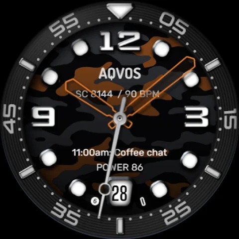 AQVOS: Modern Diver Watch Face screenshot