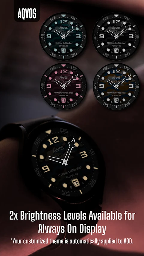 AQVOS: Modern Diver Watch Face screenshot