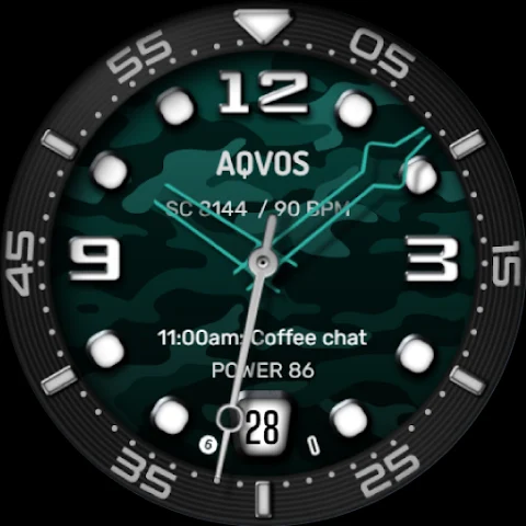 AQVOS: Modern Diver Watch Face screenshot