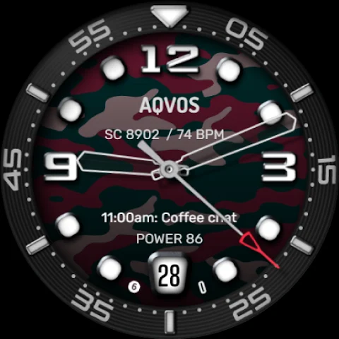 AQVOS: Modern Diver Watch Face screenshot