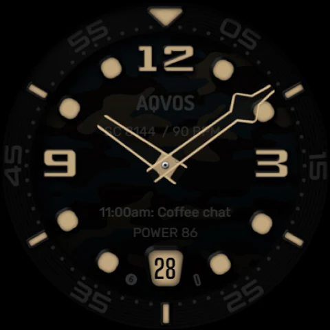 AQVOS: Modern Diver Watch Face screenshot