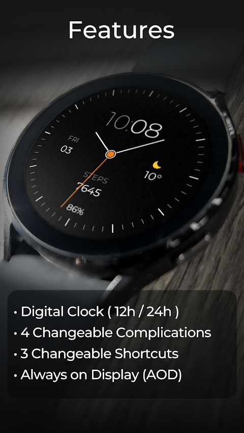 TVV Minimal Analog Watch Face screenshot