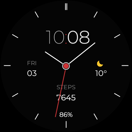TVV Minimal Analog Watch Face screenshot