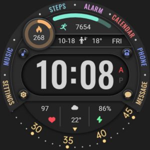 Colored Arc Text ZKin Watch