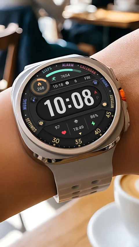 Colored Arc Text ZKin Watch screenshot
