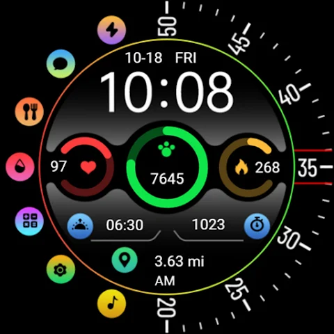 Colorful Small Round ZKinWatch screenshot