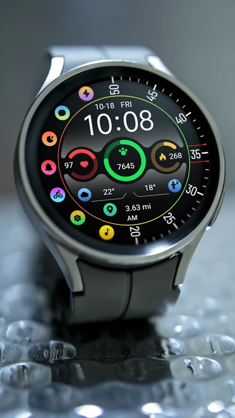 Colorful Small Round ZKinWatch screenshot