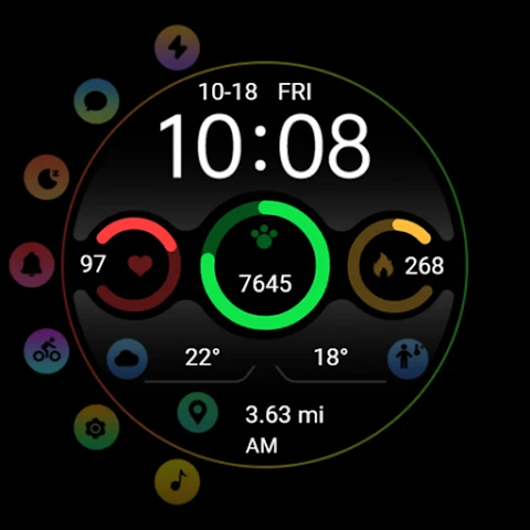 Colorful Small Round ZKinWatch screenshot