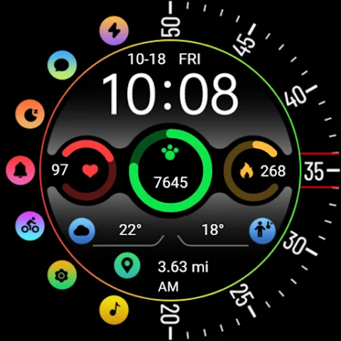 Colorful Small Round ZKinWatch screenshot