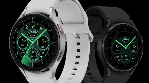 Glow Green Field Analog Watch screenshot