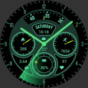 Glow Green Field Analog Watch