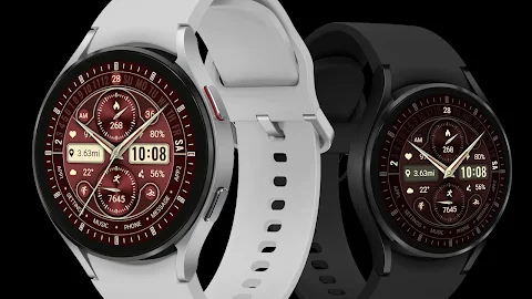 ZKin Watch Face Golden Red screenshot