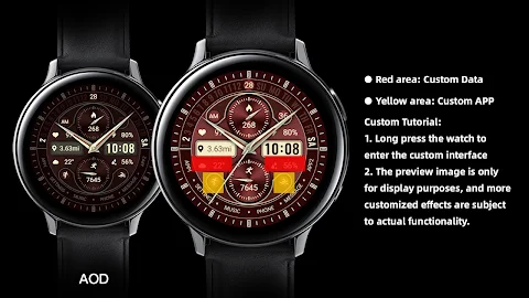 ZKin Watch Face Golden Red screenshot