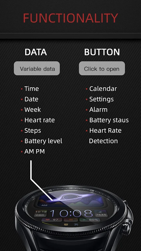 ZKin Watch Starry Sky Widget screenshot