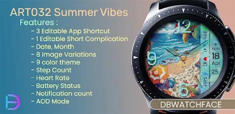ART032 Summer Vibes Watch Face screenshot