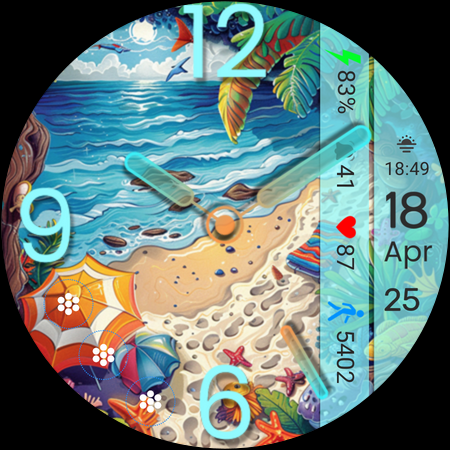 ART032 Summer Vibes Watch Face screenshot