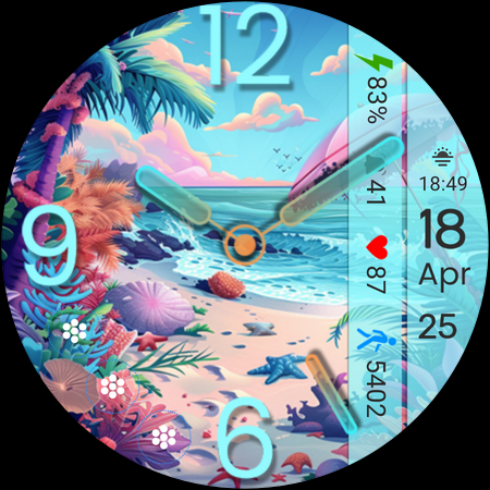 ART032 Summer Vibes Watch Face screenshot