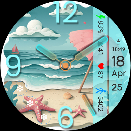 ART032 Summer Vibes Watch Face screenshot
