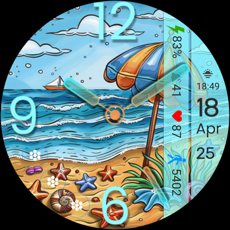 ART032 Summer Vibes Watch Face screenshot