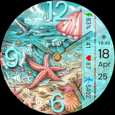 ART032 Summer Vibes Watch Face screenshot