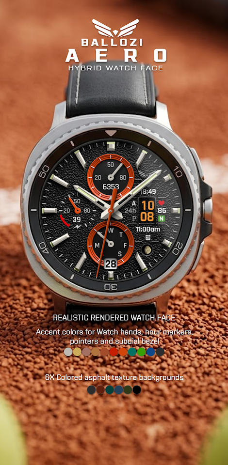 Ballozi AERO Hybrid Watch Face screenshot