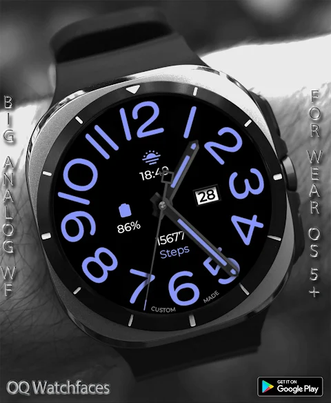 Big Analog WF WEAR OS 6 screenshot