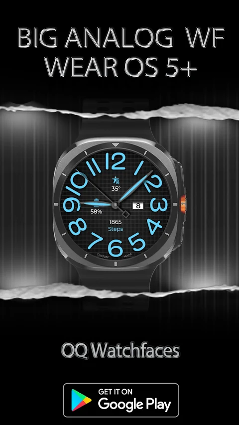 Big Analog WF WEAR OS 6 screenshot