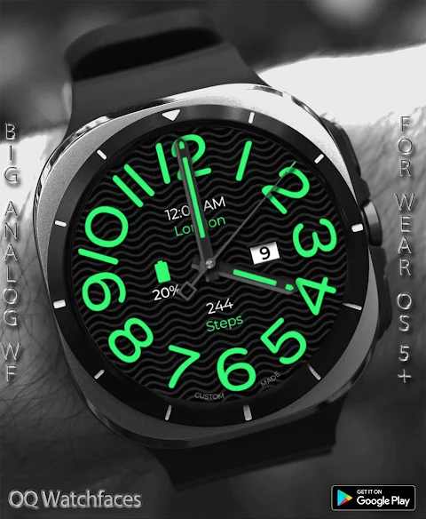 Big Analog WF WEAR OS 6 screenshot