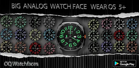 Big Analog WF WEAR OS 6 screenshot